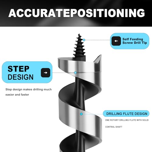 1-1/2" X 18" Auger Bit for Wood, 38x460mm Hex Long Auger Drill Bit | 3/8" Hex Shank,for Hard Wood,Ship, Composite Materials, Drywall and DIY Projects - size: 1-1/2" (38mm)diameter, style: 18 inch / 460mm Length