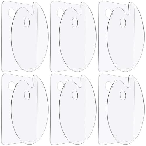 12 Pack Acrylic Paint Palette 11.8 x 7.9 Inch, 6 Rectangle 6 Oval