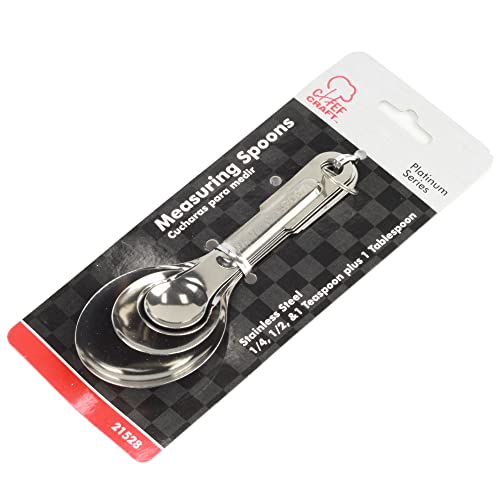Measuring Spoons, 4 Piece Set, Stainless Steel - style: Measuring Spoon Set