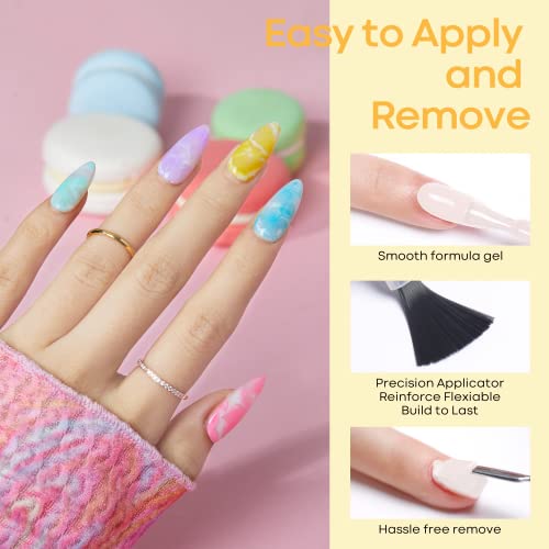 modelones Pastel Gel Nail Polisht Set, Pink Purple Blue Green Yellow - color: A-1 Spring Vibe