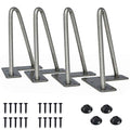 SMARTSTANDARD 6 Inch Heavy Duty Hairpin Furniture Legs, Grey 4PCS - color: Grey, size: 6 Inch
