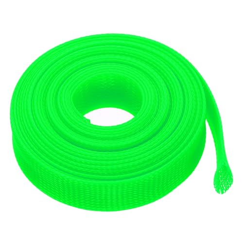 uxcell Expandable Sleeving, 1 1/4-inch 25ft Cable Sleeve, Green - color: Green, size: 1 1/4-inch x 25ft