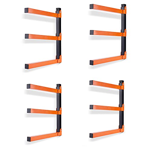 Ultrawall Wall Mount Wood Organizer and Lumber Storage Rack with 3-Level - style: 4 PACK