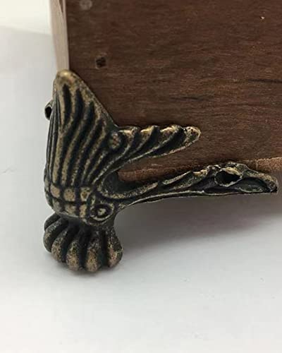 24 PCS Antique Brass Box Legs Feet for Wood Jewelry Treasure Storage Chest - color: Bronze
