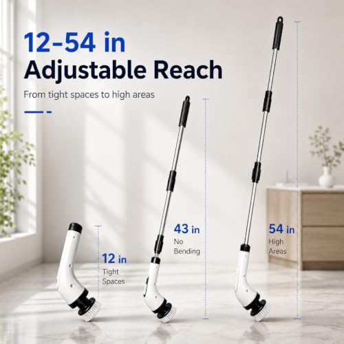 Highyes Electric Spin Scrubber for Bathroom