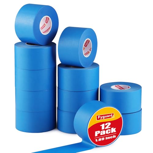 12 Rolls Painters Tape 2 Inch Wide Blue Painters Tape for Wall Painting - size: 12rolls/2in（S)
