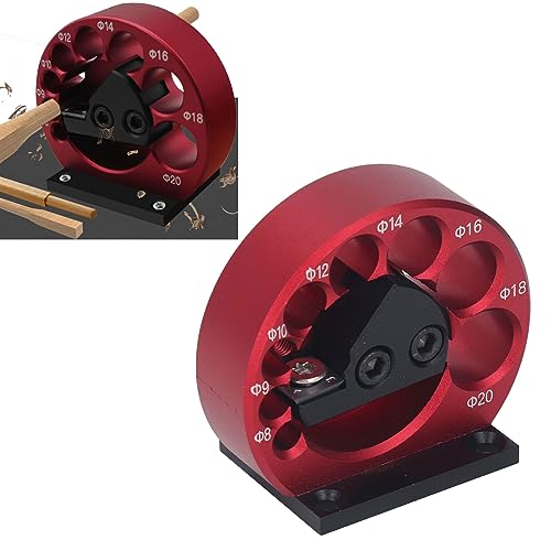 Dowel Maker Jig Kit, 8mm to 20mm Adjustable Dowel Cutter Dowel Plate with Circular Blades, Electric Drill Milling Dowel Cutter Round Rod Auxiliary Tool Adapters for Wooden Rods Sticks