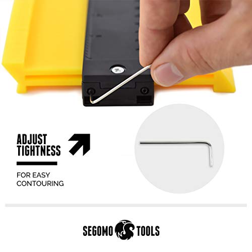 2 Pieces 5 Inch & 10 Inch Contour Gauge Profile Tool With Lock | Easy Shape Contour Gauge Duplicator | Contour Gauge Tool With Lock | Shaker Contour Gauge - CG2P