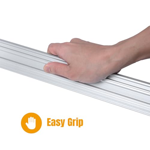 POWERTEC 2PK 18 Inch Machinist Aluminum Straight Edges, for Checking Surface Warp, Marking/Scribing Lines - Used w/Feeler Gauges for Automotive Repairs, Cylinder Head Checks (71213-P2)