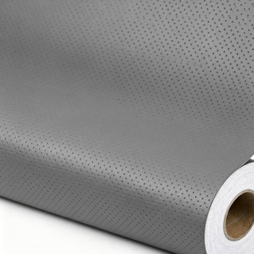 Qextce Perforated Leather Repair Patch Tape, Grey, 8x100 Inch - color: Grey, size: 8x100 inch