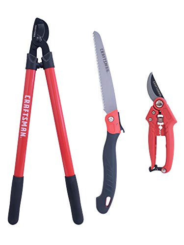 CRAFTSMAN CMXMKIT0170 Tree & Shrub Pruning Set with Bypass Pruning Shears, Bypass Lopper and Folding Pruning Saw - style: Tree & Shrub Pruning Set
