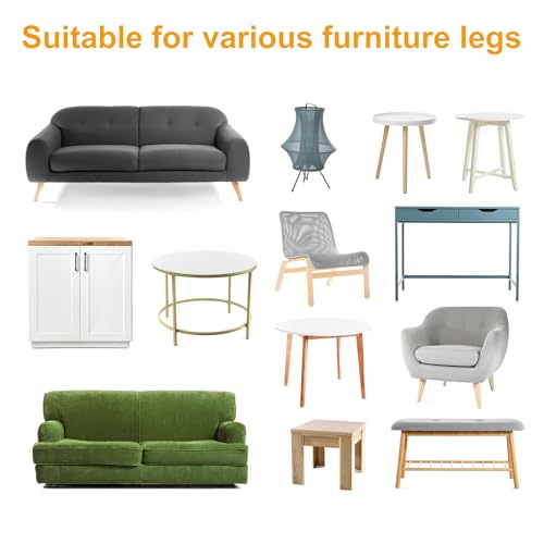 uxcell Furniture Pads, 8 Pcs 1-3/4" Furniture Moving Pads Round Chair Legs Floors Protectors with Felt for Carpet Hardwood Floor Heavy Furniture - size: 1-3/4"