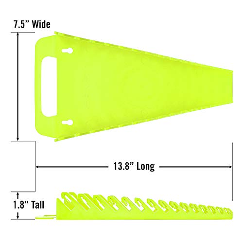 ERNST 5082HV Gripper Wrench Organizer, 15 Tool, High-Visibility - color: Hi-viz, style: 15 Tool