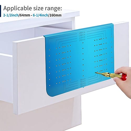 King&Charles Multi Cabinet Hardware Template&Center Punch/Handle Knob Pull - size: Multiple Align Sizes
