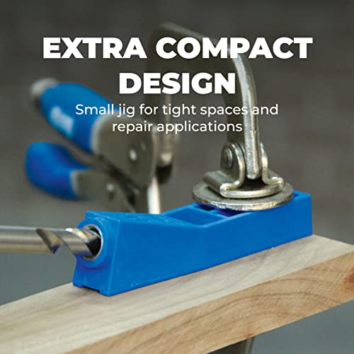 Kreg MKJKIT Mini Jig Kit - Simple, Compact Kreg Pocket-Hole Jig - Create Strong Joints Without Glue - for Tight Spaces & Small Projects - Holiday Home Improvement Gifts for Him