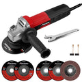 AVID POWER Angle Grinder 7.5-Amp 4-1/2 inch Electric Grinder Power Tools with Grinding Wheels, Cutting Wheels, Flap Disc and Auxiliary Handle for Cutting, Grinding, Polishing & Rust Removal - Dark Red - color: Dark Red