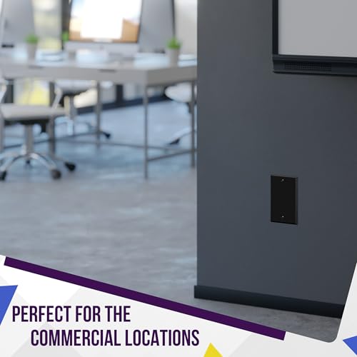 ENERLITES Blank Wall Plate, No Device Outlet Cover, 1-Gang, 1 Pack, Black - color: Black, size: Standard