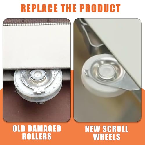 Sliding Screen Door Rollers for Andersen Gliding Screens Replacement, 1-1/4" Nylon Concave Wheels, Fits 200 & 400 Series Patio Door Screen Wheel - color: Off White