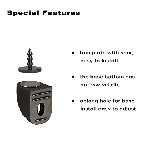 Keenkee 4 Set Magnetic Door Catch and Latch, Black Tone Gun Metal Color - color: Gun Metal