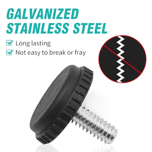 1/4-20 Stainless Steel Adjustable Furniture Feet Screw in Chair Levelers Feet for Furniture Glide Table Leveling Feet for Table Chair Cabinet Legs (64) - color: 64