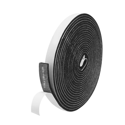 Storystore Self Adhesive Foam Weather Stripping, 1/2"x1/8"x16.5FT Door Seal - size: 1/2In x 1/8In x16.5Ft