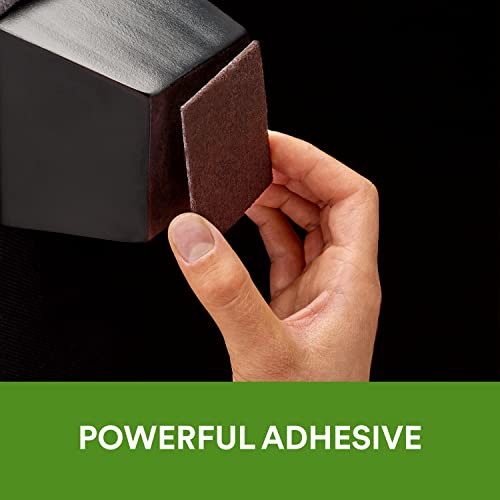 Scotch Felt Furniture Pads 2 PCS Furniture Pads for Hardwood Floors, Brown, 4" x 6" - color: Brown, style: 4 Pads