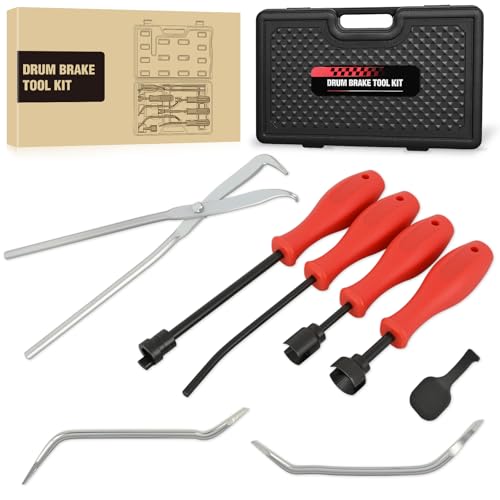 GOOACC 8PCS Drum Brake Tool Kit w Spring Pliers Adjustment Spoons Set Black - color: 8pc Brake Tool Black
