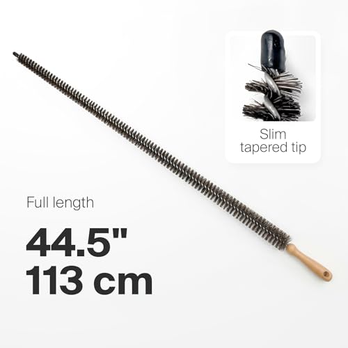 KONEX 44" Dryer Vent Cleaner Brush Flexible Lint Trap Cleaning Tool with Horsehair Bristles - style: Conical Horsehair
