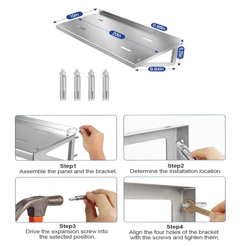 Pressure Washer Wall Mount Shelf, (silvery)