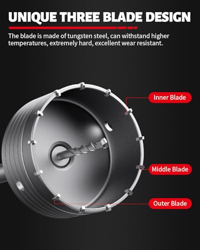 DAYDOOR 4-1/8" (105mm) Concrete Hole Saw with SDS Plus Shank - size: 4-1/8''
