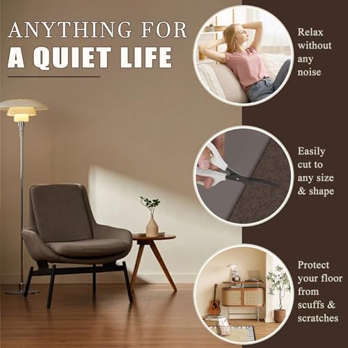 Yelanon Felt Furniture Pads 216 Pcs for Hardwood Floors Brown/Beige - size: 216 pcs Beige & Brown