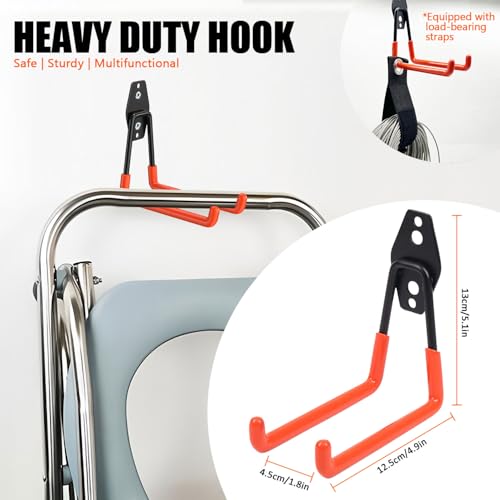 Heavy Duty Garage Storage Hooks 4 Pack Garage Tool Organizer Wall Mount - size: Medium