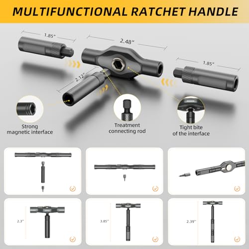 42 in 1 Magnetic Screwdriver, Multi Bit Ratchet Screwdriver Set