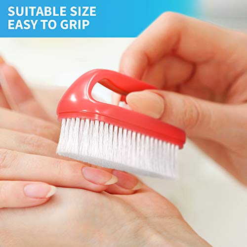 Konex Perfect-Grip Large Hand and Nail Brush 4" X 2-1/4" X 1-1/2" (Red) - color: Red