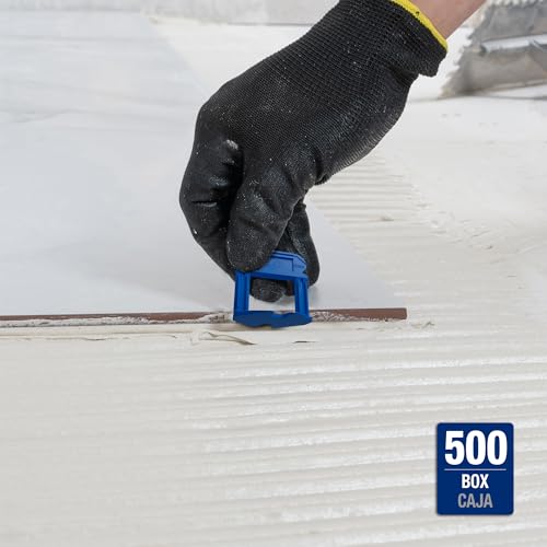 QEP 99774 LASH XL Tile Leveling System Clips for 3/16" Grout, Blue (500-pack)