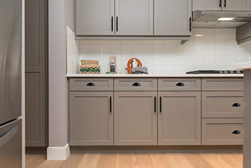 Ravinte Matte Black Cabinet Pulls Drawer Cup Handles 3 Inch CC, 12 Pack - color: Black