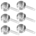 6Pcs Stainless Steel Measuring Cup, 1/4 Cup - 60ml Metal Measuring Cup, Comfortable Hand Feeling Measuring Scoops for Coffee Cooking Baking Kitchen - size: 1/4 cup