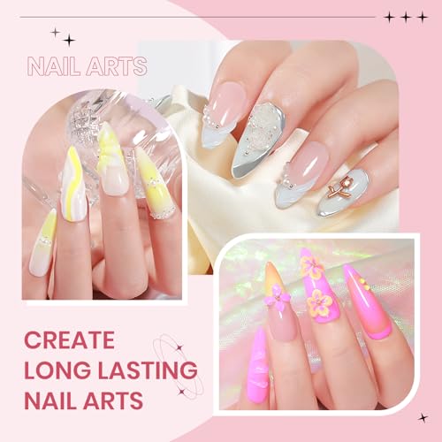 3D Sculpting Gel for Nail Art 3d Gel Nail Art Non Stick Hand | 4 Colors Solid Builder Gel Home Manicure, Nail Salon, Nail Charms, Solid, Extension, Carving, Molding Hard Gel - color: Clear, White, Pink, Pearl White