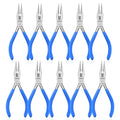 Needle Nose Pliers Set, mshandto 5" Long Nose Pliers for Wire Bending, 10 Pack High Carbon Steel Needle Nose Pliers, Serrated Jaw Pliers for Jewelry Making, Electronics, Object Grasping, Craft Making - size: 5"-10Pack
