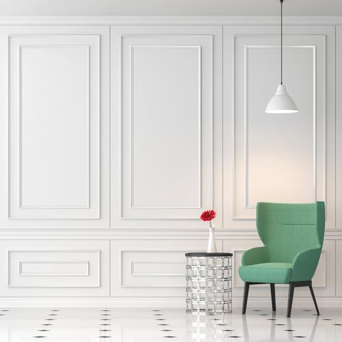 Pangda 6 Set Peel and Stick Wall Molding Kit Inner and Outer Layer Style Premade Wainscoting Panel for Interior Wall Moulding Decor Accent Wall Molding (31x54inch) - size: 31x 54inch