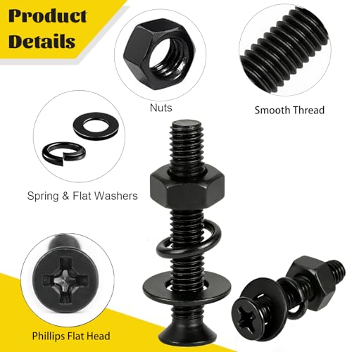1320pcs M3 Flat Head Screws Assortment Kit, M3x4/6/8/10/12/16/20 mm - size: M3 1320pcs