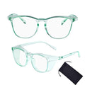 Safety Glasses for Men Women, Anti Fog Safety Goggles Comfortable Blue Light Blocking UV Protective Adult Nurse - color: Green 1pack