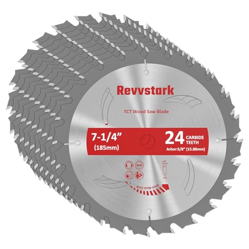 10 PCS Circular Saw Blade 7-1/4" 24T for Cutting Wood, 5/8" Arbor - size: 7-1/4 In 24T(10PCS)