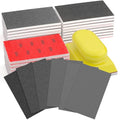 BURMONG Sanding Sponge Set, Reusable 3×4 Inch Wet Dry Foam Sanding Blocks for Wood, Furniture, Metal & Drywall (120-600 Grit Set)