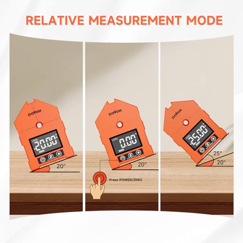 DOVOH 3-in-1 Digital Angle Finder with Laser, Digital Angle Gauge, WG-3L