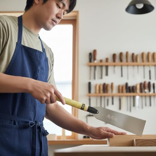 Fujiwara 9.4" Japanese Double-Edge Pull Saw, Made in Japan, High-Carbon Steel Blade, Two Tooth Options for Fast & Fine Woodworking Cuts - forest Originals
