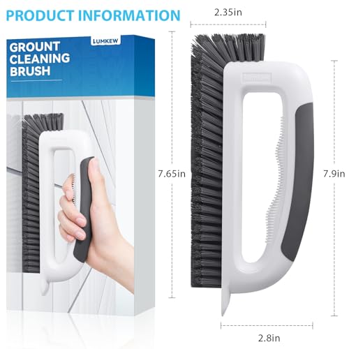 Lumkew Grout Cleaning Brush Cleaner for Floors Tile, Black, 1 Pcs - color: Black