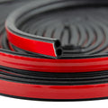 Universal Door Seal Strip for Car & Truck, Rubber Weatherstrip for Windows Sunroof & Engine Cover, Soundproof Protection(2 Rolls, 16.5 Ft Each) - size: 51/100" (W) x 1/5" (T) x 33' (L)