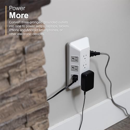 GE 9-Outlet Surge Protector, Multi Plug Outlet Extender, Wall Tap - style: 9 Outlet