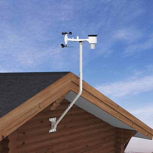 CEKAY J-Pole Mount for Antenna & Weather Station, 1.25 x 49.75 in, White - size: 49.75"